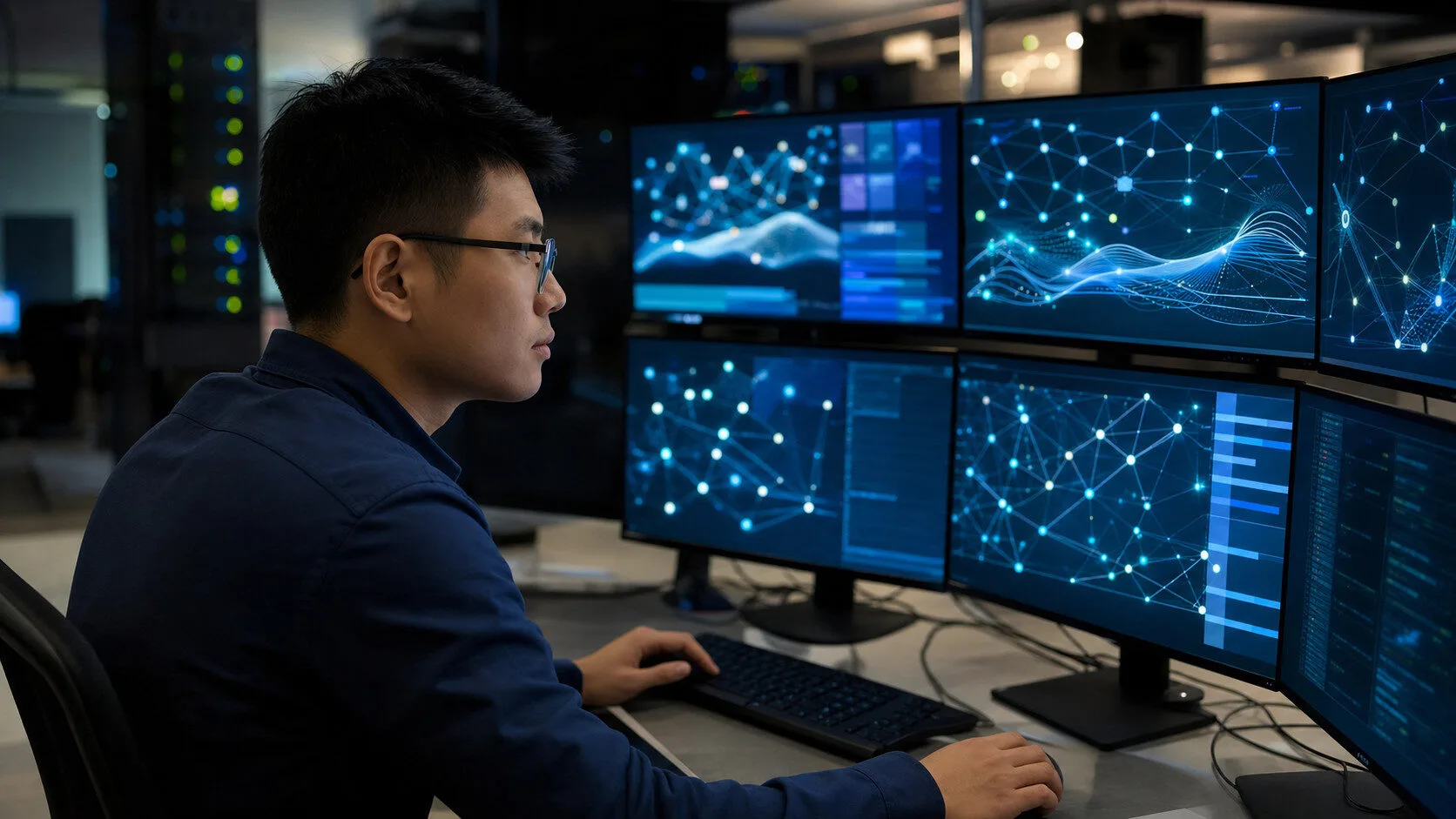 網管工程師監控企業 AI 網路自動化儀表板實景