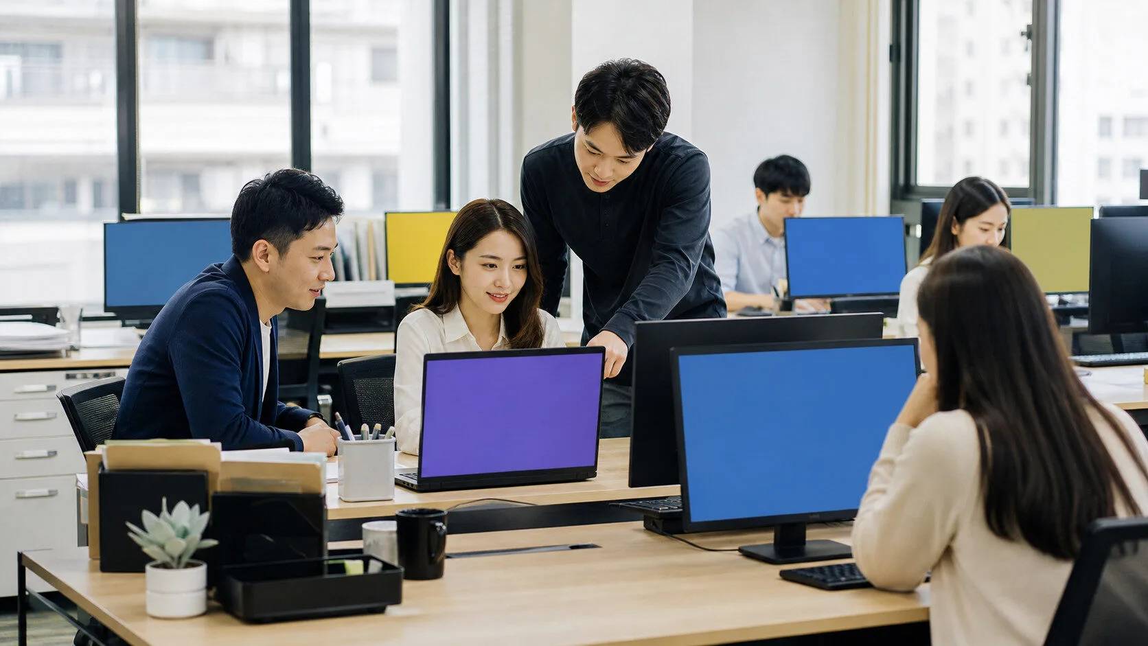 辦公室團隊同時存取 NAS 共用檔案協作
