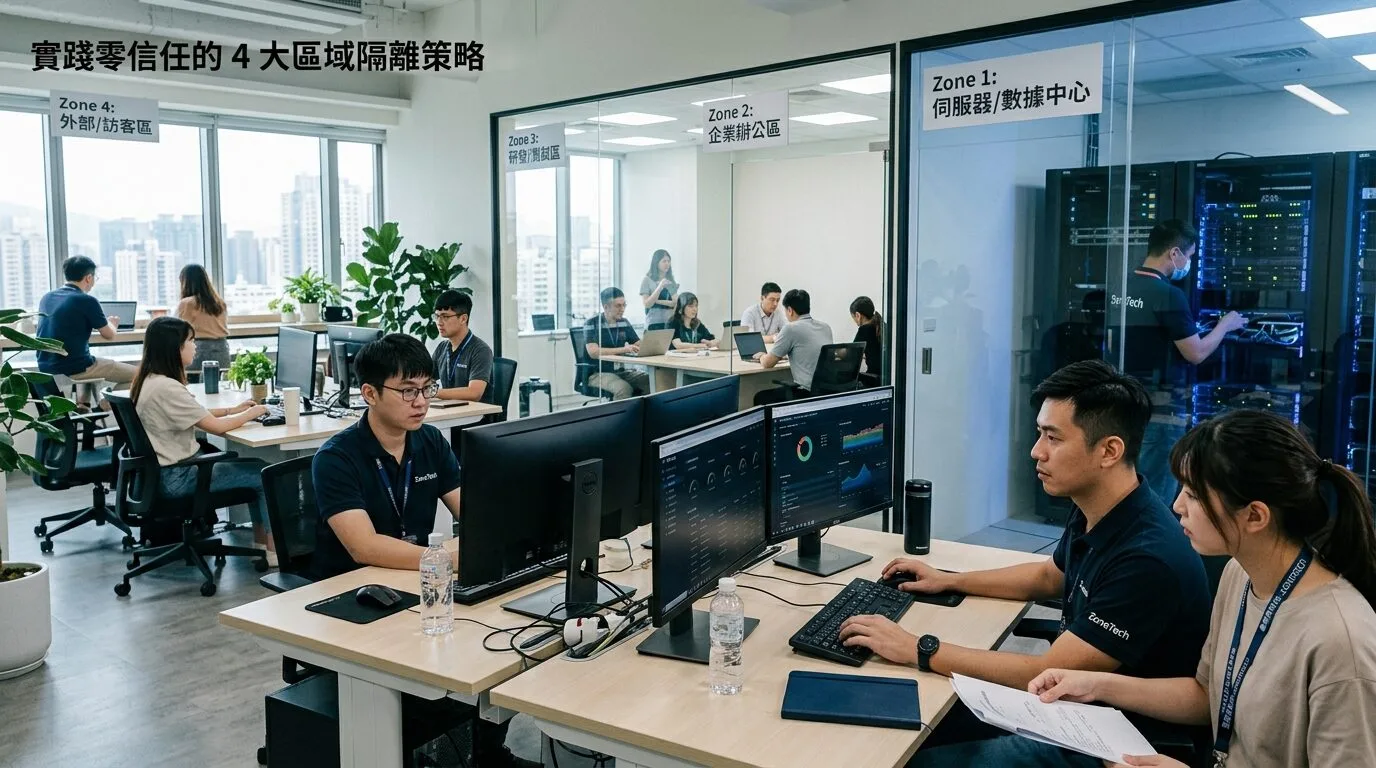 實踐零信任的 4 大區域隔離策略 案場實景照