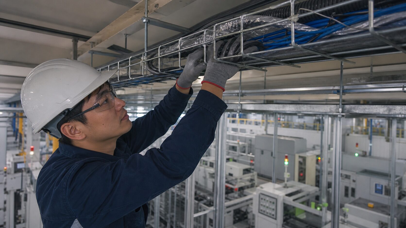 工廠廠房弱電佈線與接地屏蔽實景｜蓋斯克科技