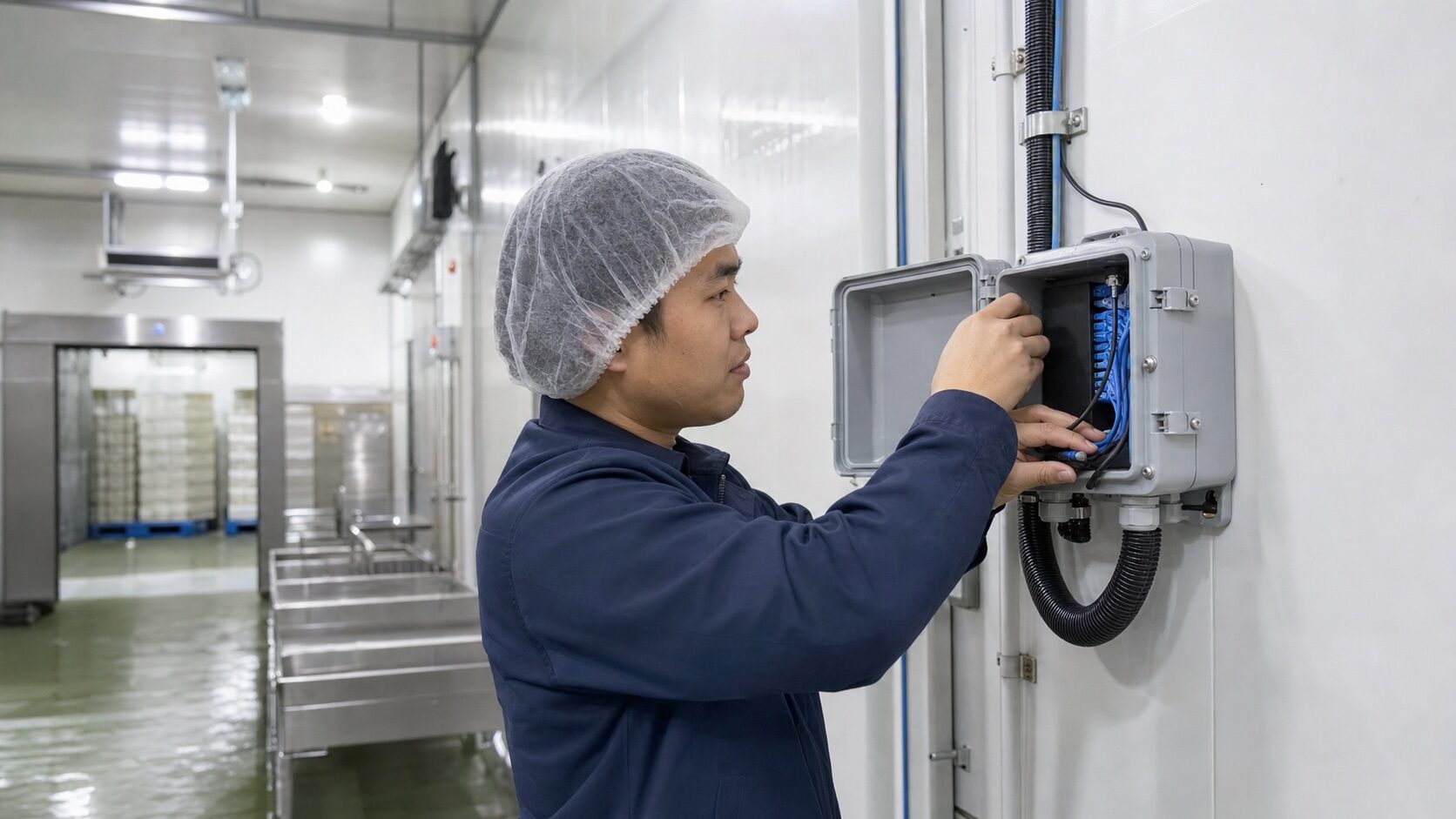 冷凍冷藏與食品加工廠低溫潔淨環境弱電佈線實景｜蓋斯克科技