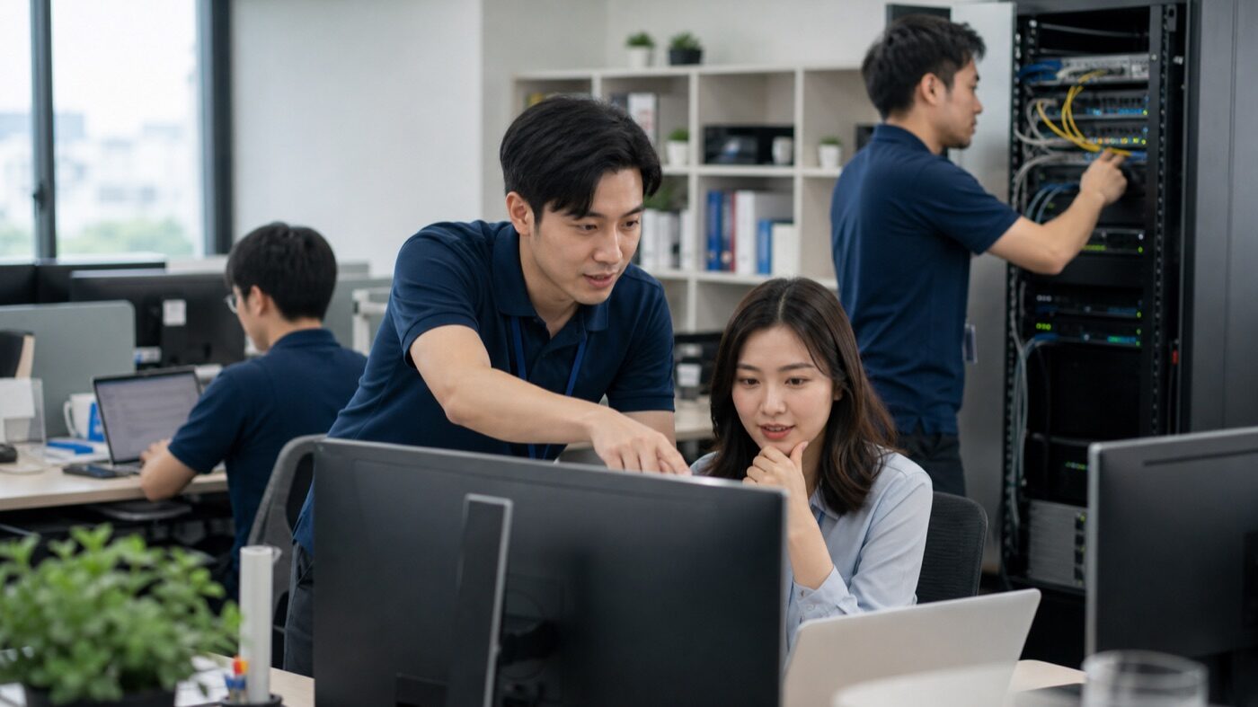 中小企業辦公室由委外 IT 團隊管理網路與電腦的實景｜蓋斯克科技