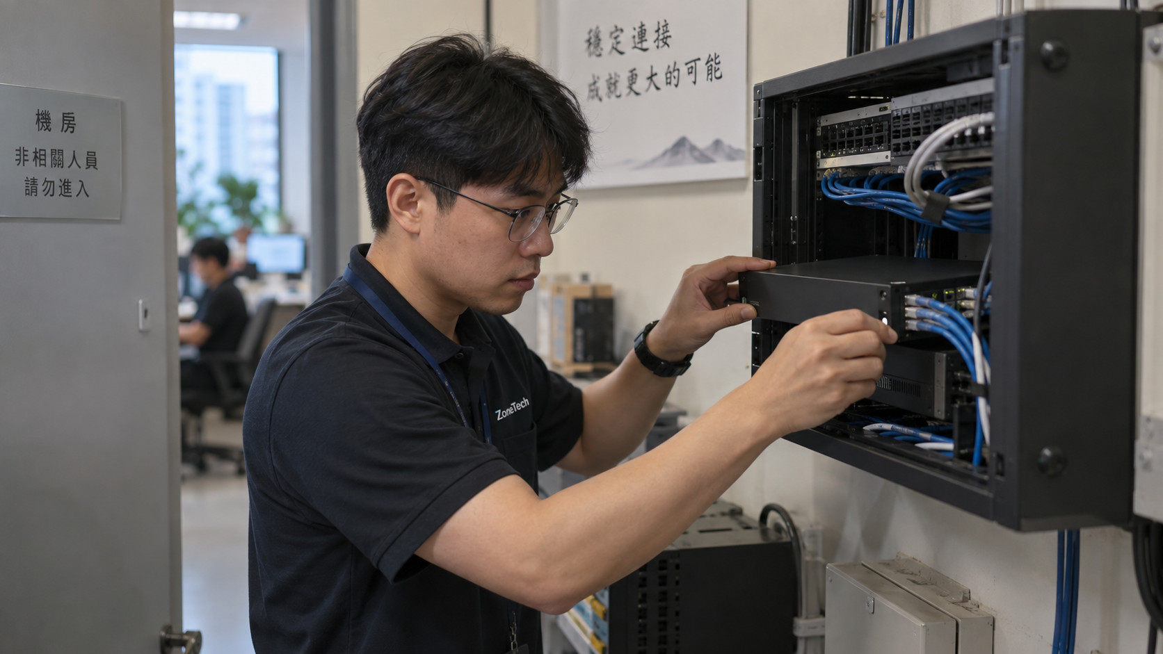 蓋斯克科技工程師安裝企業防火牆|機房實景