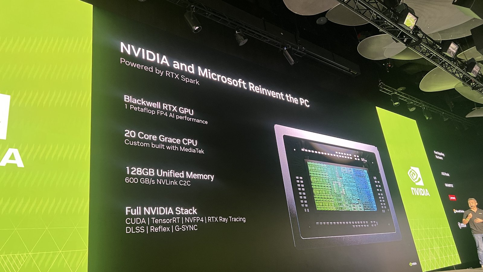 NVIDIA RTX Spark 台北活動現場規格投影片|蓋斯克科技